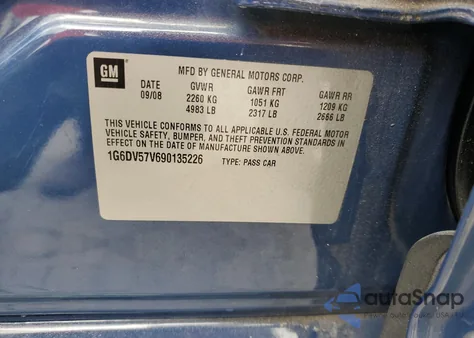 2009 Cadillac Cts Hi Feature V6 z USA, uszkodzony, nr VIN 1G6DV57V690135226